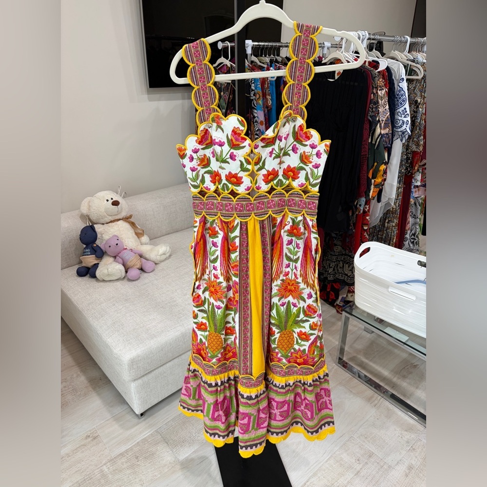 FARM Rio ARARAIS OFF-WHITE MIDI DRESS - Picture 12 of 12